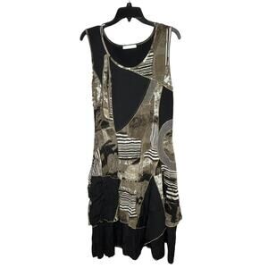 Armand Thiery Sleeveless Patchwork Mesh Fairy Goth Shift Dress Size Medium